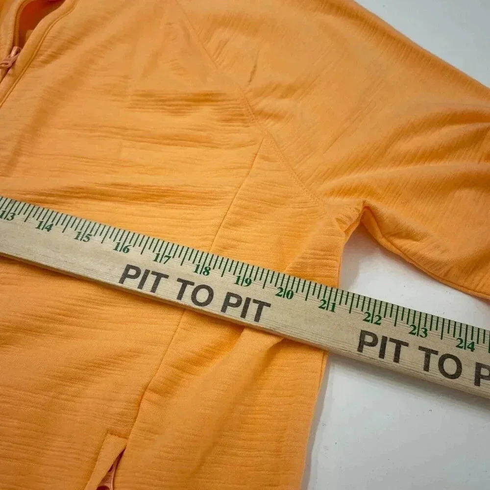 Talbots full zip Sweatshirt Womens XLP bright orange 3986 - Picture 6 of 7